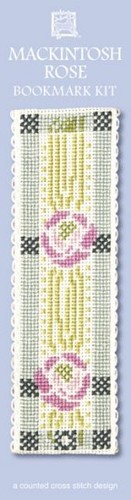 Mackintosh rose bookmark - rose, cross