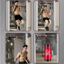 Pull Up Bar & Suspension Trainer. Doorway No Drill. Xtra Safe, Spirit Level BNIB