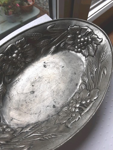 Pewter french dish - pewter,