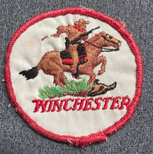 VINTAGE WINCHESTER RIFLE CLOTH PATCH BADGE