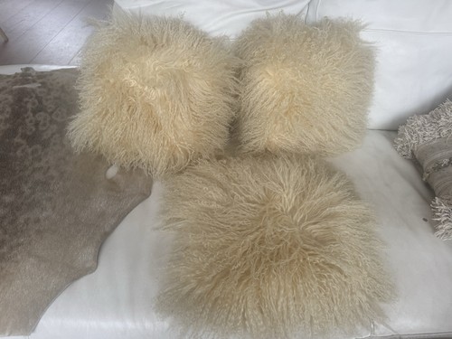Mongolian lamb cushion - lamb, covers