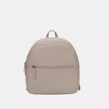 Leather zip backpack - leather,