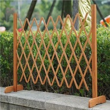 Expanding Garden Wood  Fence Freestanding Screen Trellis Style Safety Gate