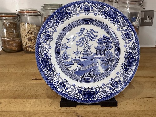 Old willow ironstone pottery - willow.,