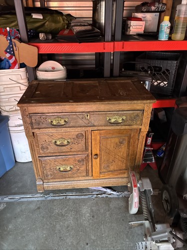 Vintage wash stand with marble