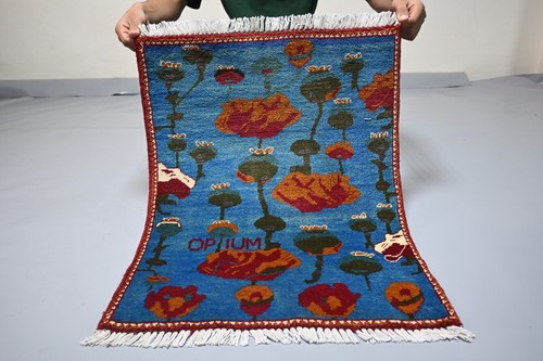 2x2 afghan opium poppy - opium, rug