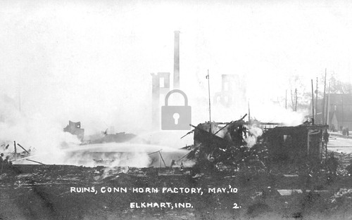 Conn horn factory - factory, fire
