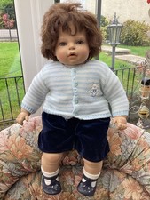 22” FIBA Collection Italian Reborn Doll, Dressed, Vinyl /Cloth. Rooted Hair, VGC