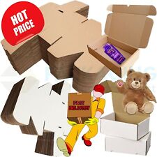 WHITE OR BROWN SHIPPING CARDBOARD BOXES POSTAL MAILING GIFT PACKET SMALL PARCEL