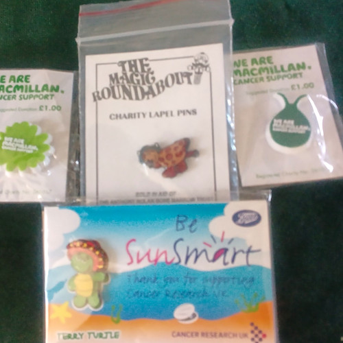 Enamel charity pin badges - enamel,
