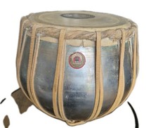 Vintage Bina Stainless Steel Tabla Drum  Good Condition See All Photos