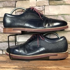 Ted Baker Quidion Men’s Navy Leather Plum Laces Oxford Shoes - UK 9 / EU 43