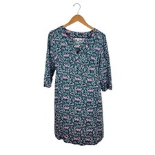 Boden Alexandra Dress Fox & Rabbit Print 6 Whimsical Wonderland Kitsch