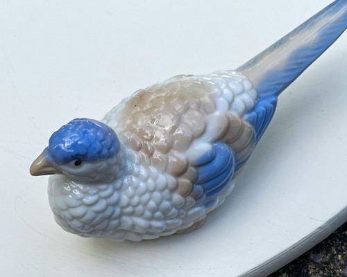 Porcelain bird figurine - porcelain,