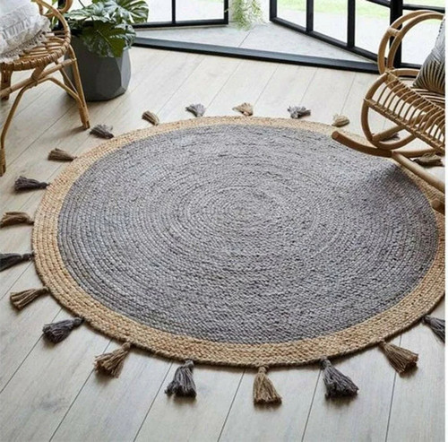 Round jute braided - round, rug