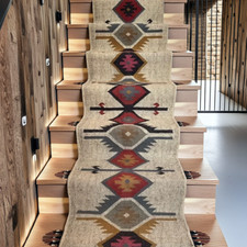 Wool Jute Rug, Vintage Kilim Rug navajo rug, tribal rug, southwestern rug Runner