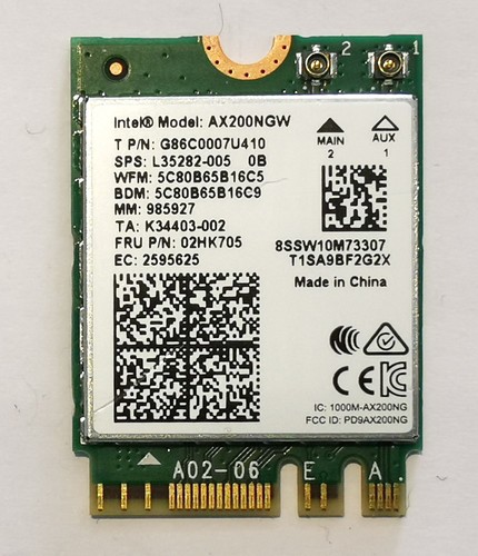 Intel ax200ngw wifi - ax200ngw, 6