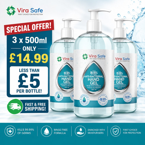 3x500ml hand sanitiser - 3x500ml,