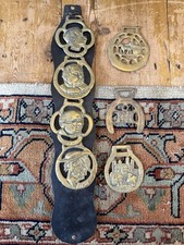 7x Vintage Horse Brass