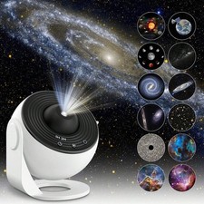 360° Rotating LED Galaxy Star Projector Night Light Planetarium Moon Aurora Lamp