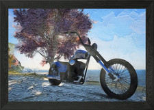 Custom Chopper at Ocean Framed