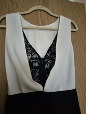 Black and white lace back