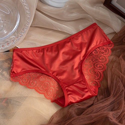 Ladies lace satin silk briefs - ladies,