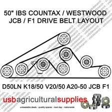 COUNTAX WESTWOOD 50" IBS DECK BELT DELIVERED 22950200 NEXT DAY