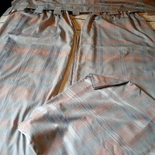 Dusky pink and blue tartan