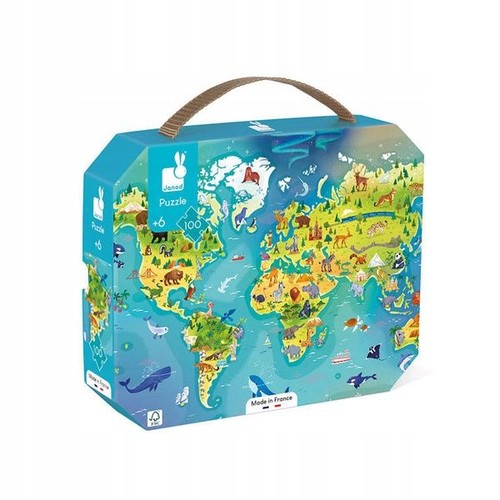 Janod world map puzzle 100 - map,