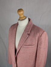 Women's JOULES Horatia Pink Fleck Tweed Wool Blend Blazer Jacket Size UK 18
