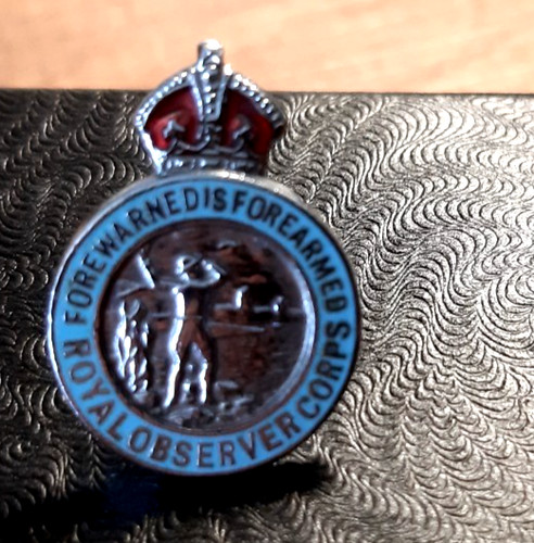 Royal observer corps enamel - observer,