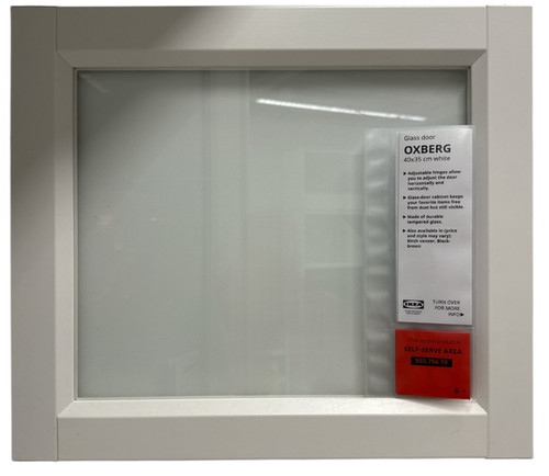 New ikea oxberg white glass - new,