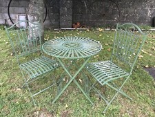 Aged green garden bistro set - aged,