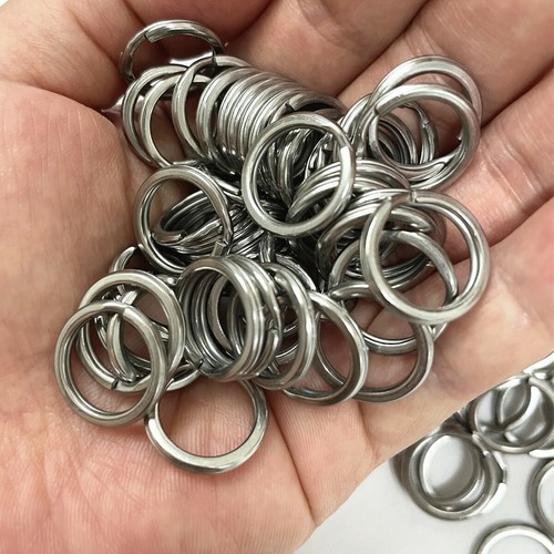 Stainless steel keyrings - stainless, split
