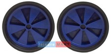 2 x Dinghy Launch Trolley Trailer Wheels 10" Sand Hopper Solid Wheels Pair Blue