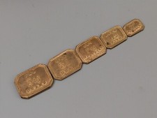 W&T Avery Set of 5 Gilt brass