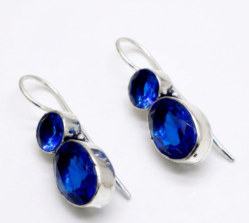 Blue tanzanite gemstone stud - tanzanite,