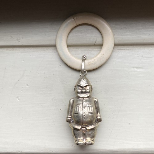 Antique baby rattle teether - baby,