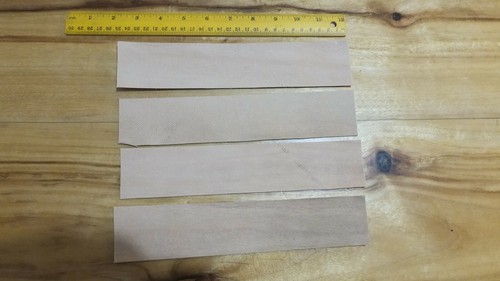 Four strips kangaroo skin - (4),
