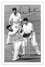 LEN HUTTON Signed Autograph ENGLAND Cricket Signature Photo Gift Print