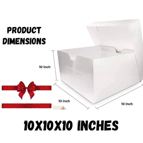 Tall cake box 10x10x10in - tall,