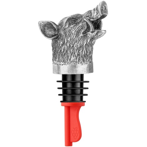 Animal head wine pourer bronze - animal,
