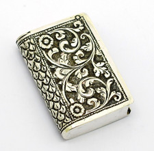 Victorian Indian Silver Vesta Case – Book Form, Kutch Region, 950 Grade, c1880s