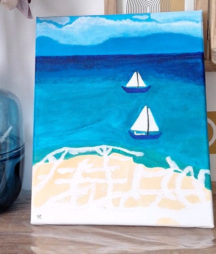 Hand painted contemporary - hand-painted,