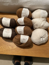 Rowan Creative Focus Cream  Brown Toffee 9 x 100g Balls Worsted yarn alpaca wool