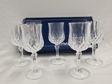 Cristal D'Arques Long Champ Wine Glasses Set of 5 Elegant Drinkware