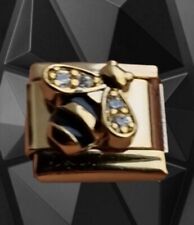 New Gold Bumble Bee Crystal Nomination Style Classic Charm Fits 9mm Bracelets