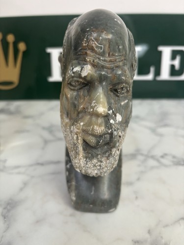 Stone carving head bust - stone,