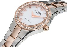 Rotary ladies two tone stainless steel watch